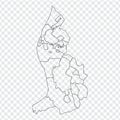 Blank map Liechtenstein. High quality map of Liechtenstein with provinces on transparent background for your web site design, lo